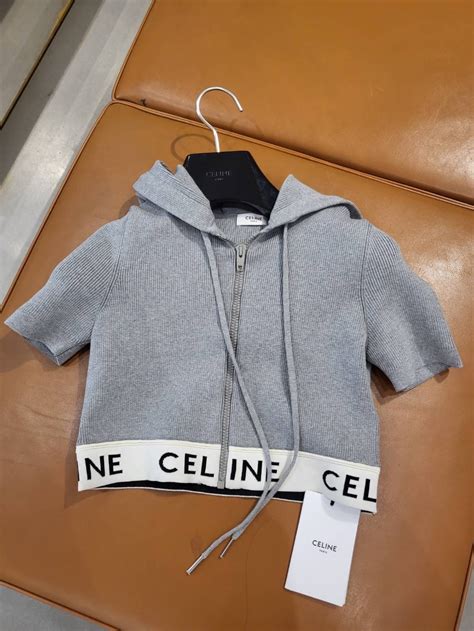 celine zip up crop top|KNITWEAR WOMEN .